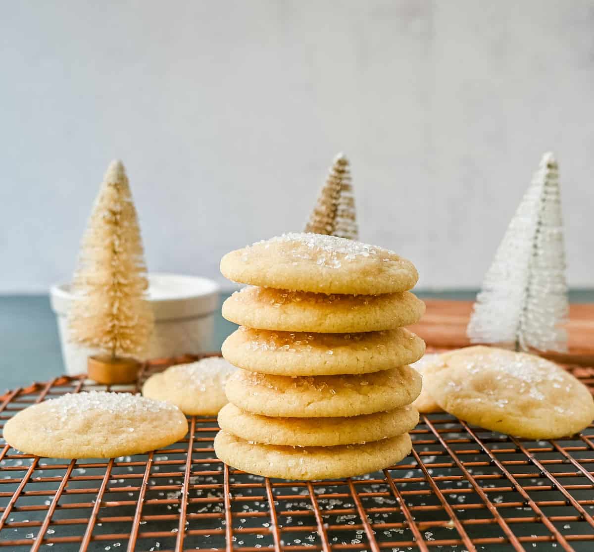 Best Soft Sugar Cookies. This is the best soft and chewy sugar cookie recipe that is so quick and easy. A classic sugar cookie recipe that doesn't even need frosting! Sugar cookie stack