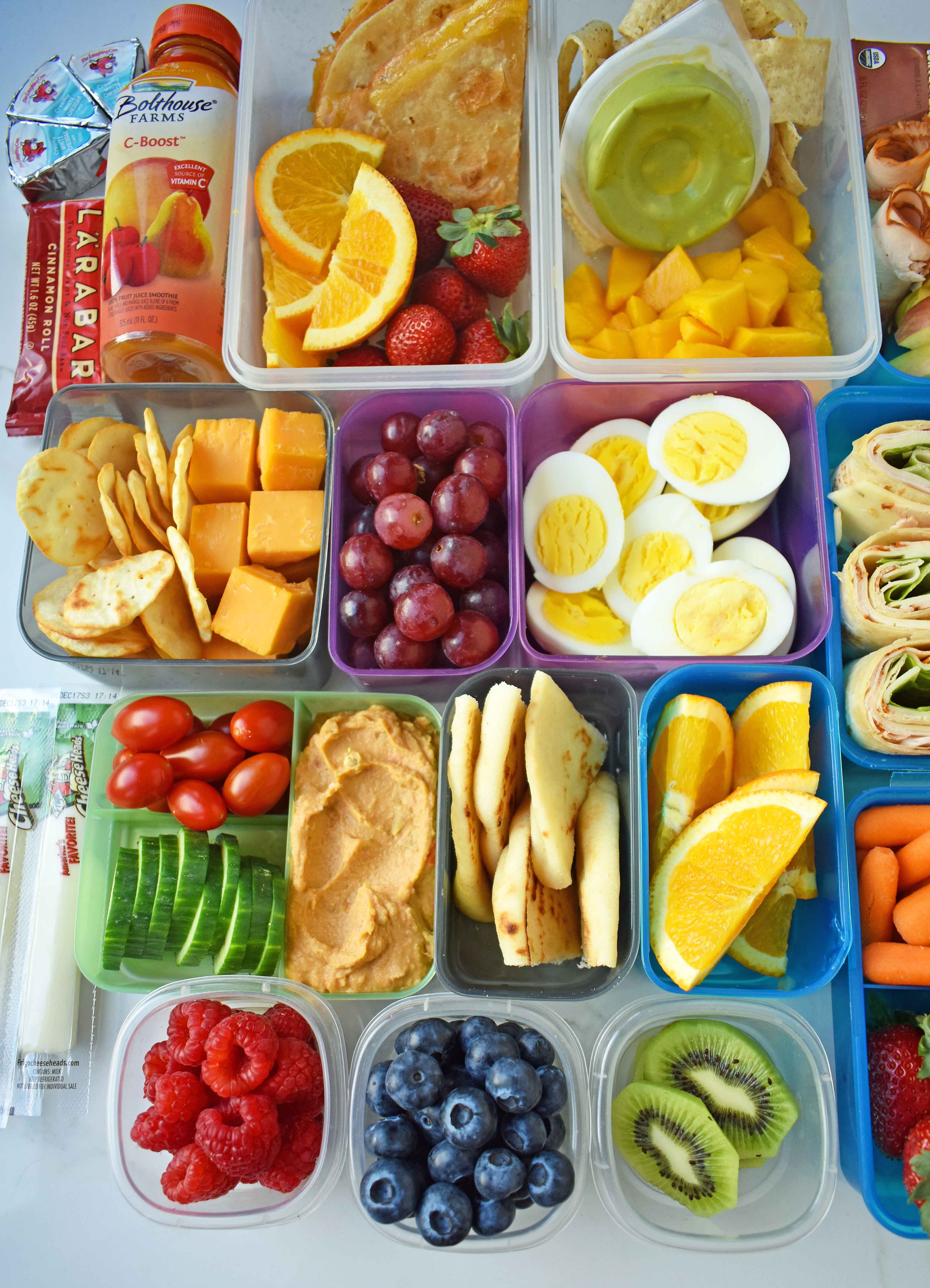 Back to School Kids Lunch Ideas. Healthy kids lunch ideas that includes wraps, roll-ups, sandwiches, quesadillas, gluten-free, meat and cheese kabobs, lunch snack ideas, and fresh fruits and veggies. Healthy lunch ideas by Modern Honey. www.modernhoney.com