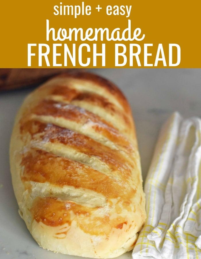 Homemade Bakery French Bread. How to make homemade french bread at home. Quick and easy french bread recipe. www.modernhoney.com #frenchbread #breadrecipe #frenchbreadrecipe