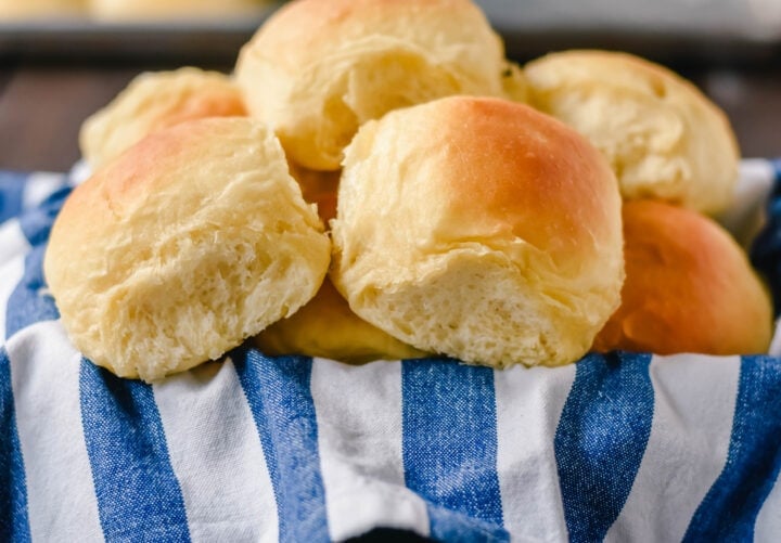    These Dinner Rolls are so light and fluffy and are the best homemade dinner rolls ever! These homemade rolls are made with only 8 ingredients and are so easy.
